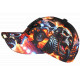 Casquette Tête de Mort Monster Truck Orange Feu - Casquette NY Streetwear Skull CASQUETTES Hip Hop Honour