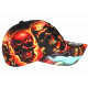 Casquette Tête de Mort Flammes Rouges Feu - Casquette NY Streetwear Skull CASQUETTES Hip Hop Honour