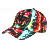Casquette Tête de Mort Flammes Multicolores Feu - Casquette NY Streetwear Skull