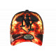 Casquette NY Requin Feu Orange - Casquette Streetwear Attaque Ocean Wild CASQUETTES Hip Hop Honour