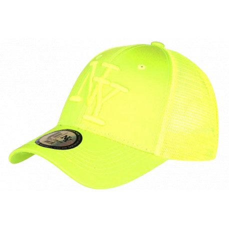 Casquette NY Filet Jaune Fluo Trucker Baseball Fashion Gybz CASQUETTES Hip Hop Honour