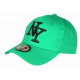 Casquette NY Verte Homme et Femme Tendance En Coton Ajustable Stazky CASQUETTES Hip Hop Honour