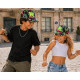 Casquette NY Enfant Noire Jaune Fluo Graffiti Bang Boum 7-12 ans Casquette Enfant Hip Hop Honour