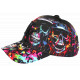 Casquette Enfant Tête de Mort Graffiti Multicolore 7 à 12 ans NY Skull 7 a 12 ans Casquette Enfant Hip Hop Honour