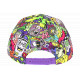 Casquette NY Enfant Graffiti Street Vert Fluo Violet Hip Hop Urban Style 7 à 12 ans Casquette Enfant Hip Hop Honour