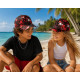 casquette baseball enfant noire et rouge Tropical 7 à 12 ans Casquette Enfant Hip Hop Honour