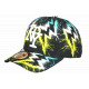 Casquette Enfant Noire Jaune Eclairs Garçon Fille Streetwear Stormy 7 a 12 ans Casquette Enfant Hip Hop Honour