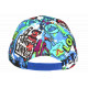 Casquette Enfant Turquoise Graffiti Original Lisky NY Baseball de 7 à 11 ans Casquette Enfant Hip Hop Honour