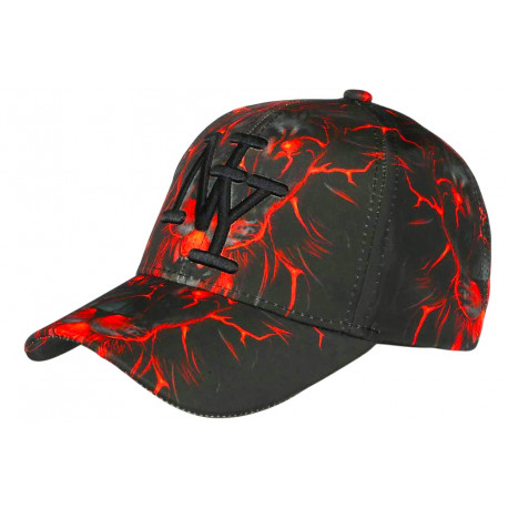 Casquette Enfant Lion Rouge Noire - Casquette NY Garçon Fille Originale Wild 7 a 12 ans Casquette Enfant Hip Hop Honour