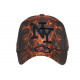 Casquette Enfant Lion Orange Noire - Casquette NY Garçon Fille Originale Wild 6 a 12 ans Casquette Enfant Hip Hop Honour