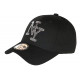 Casquette Enfant Strass Noir Argent NY Chic Streetwear Wazzy de 7 a 11 ans Casquette Enfant Hip Hop Honour