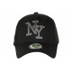 Casquette Enfant Strass Noir Argent NY Chic Streetwear Wazzy de 7 a 11 ans Casquette Enfant Hip Hop Honour