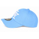 Casquette NY Bleu Ciel NY Blanc en Relief Visiere Baseball Stazky CASQUETTES Hip Hop Honour