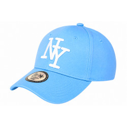 Casquette Enfant Bleu Ciel Blanche Streetwear NY Tendance Wazzy de 6 a 11 ans Casquette Enfant Hip Hop Honour
