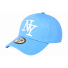 Casquette Enfant Bleu Ciel Blanche Streetwear NY Tendance Wazzy de 6 a 11 ans