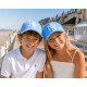 Casquette Enfant Bleu Ciel Blanche Streetwear NY Tendance Wazzy de 6 a 11 ans Casquette Enfant Hip Hop Honour