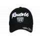 Casquette Route 66 Noire Look Biker USA Vintage Mother Road CASQUETTES Nyls Création