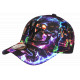Casquette Tête de Mort Violette et Bleue Streetwear NY Baseball Skull CASQUETTES Hip Hop Honour
