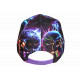 Casquette Tête de Mort Violette et Bleue Streetwear NY Baseball Skull CASQUETTES Hip Hop Honour
