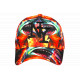Casquette Enfant Requin Orange Feu Shark Streetwear Wild 6 a 12 ans Casquette Enfant Hip Hop Honour