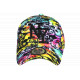 Casquette NY Skull Turquoise Jaune Streetwear – Casquette Tête de Mort Homme Femme CASQUETTES Hip Hop Honour