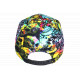 Casquette NY Skull Turquoise Jaune Streetwear – Casquette Tête de Mort Homme Femme CASQUETTES Hip Hop Honour