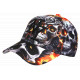 Casquette NY Skull Noir Orange Streetwear – Casquette Tête de Mort Homme Femme CASQUETTES Hip Hop Honour