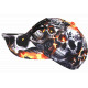Casquette NY Skull Noir Orange Streetwear – Casquette Tête de Mort Homme Femme CASQUETTES Hip Hop Honour