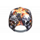 Casquette NY Skull Noir Orange Streetwear – Casquette Tête de Mort Homme Femme CASQUETTES Hip Hop Honour