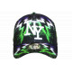 Casquette NY Verte Violette Eclairs – Casquette Streetwear Électrique Homme Femme Stormy CASQUETTES Hip Hop Honour