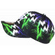 Casquette NY Verte Violette Eclairs – Casquette Streetwear Électrique Homme Femme Stormy CASQUETTES Hip Hop Honour