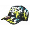 Casquette NY Turquoise et Jaune Eclairs – Casquette Streetwear Électrique Homme Femme Stormy