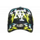 Casquette NY Turquoise et Jaune Eclairs – Casquette Streetwear Électrique Homme Femme Stormy CASQUETTES Hip Hop Honour