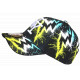 Casquette NY Turquoise et Jaune Eclairs – Casquette Streetwear Électrique Homme Femme Stormy CASQUETTES Hip Hop Honour