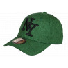 Casquette NY Verte Denim Chinee et Noire Tendance Urbaine Baseball Laxy