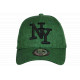 Casquette NY Verte Denim Chinee et Noire Tendance Urbaine Baseball Laxy CASQUETTES Hip Hop Honour