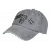Casquette Route 66 grise vintage coton homme femme style biker américain