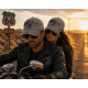 Casquette Route 66 grise vintage coton homme femme style biker américain CASQUETTES Nyls Création