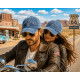 Casquette 66 Bleue Vintage en Coton Design Biker Americain Homme Femme CASQUETTES Nyls Création