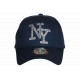 Casquette NY Bleu Marine Strass Paillettes Style Chic Streetwear Stazky CASQUETTES Hip Hop Honour