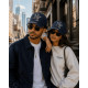 Casquette NY Bleu Marine Strass Paillettes Style Chic Streetwear Stazky CASQUETTES Hip Hop Honour