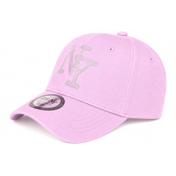 Casquette NY Violette Strass Argent Design Chic Streetwear Stazky CASQUETTES Hip Hop Honour