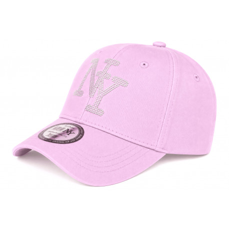 Casquette NY Violette Strass Argent Design Chic Streetwear Stazky CASQUETTES Hip Hop Honour