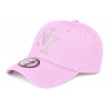 Casquette NY Violette Strass Argent Design Chic Streetwear Stazky