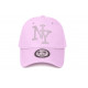 Casquette NY Violette Strass Argent Design Chic Streetwear Stazky CASQUETTES Hip Hop Honour