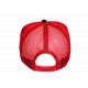 Casquette Trucker Vintage Moto Rouge Noire Filet Brodé Stetseii CASQUETTES Hip Hop Honour