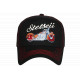 Casquette Trucker Moto Noire Rouge Filet Vintage Brodée Stetseii CASQUETTES Hip Hop Honour