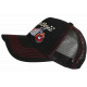 Casquette Trucker Moto Noire Rouge Filet Vintage Brodée Stetseii CASQUETTES Hip Hop Honour