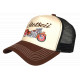 Casquette Trucker Moto Beige Marron Filet Vintage Brodée Stetseii CASQUETTES Hip Hop Honour