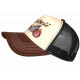 Casquette Trucker Moto Beige Marron Filet Vintage Brodée Stetseii CASQUETTES Hip Hop Honour